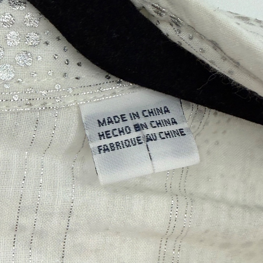 Roper Shirt Large Womens White Metallic Western Coastal Cowgirl Pearl Snaps - Picture 3 of 11